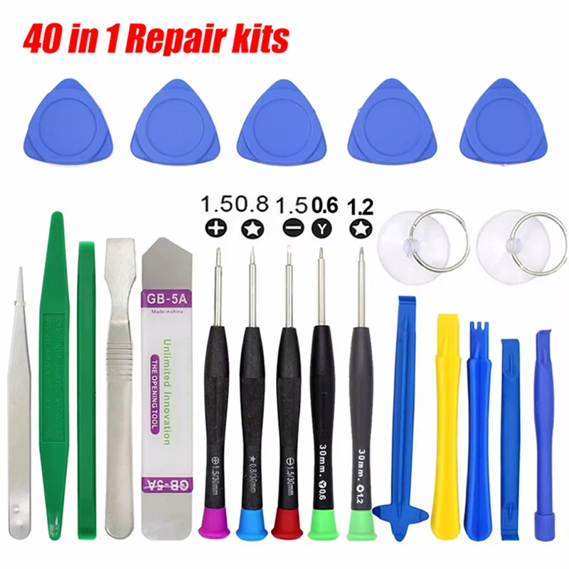 40 in 1 Repair Kit Multi Opening Tools Kit Professional Screwdriver Set For Mobile Phone iPhone Xiaomi Tablet iPad iPod Tool Set