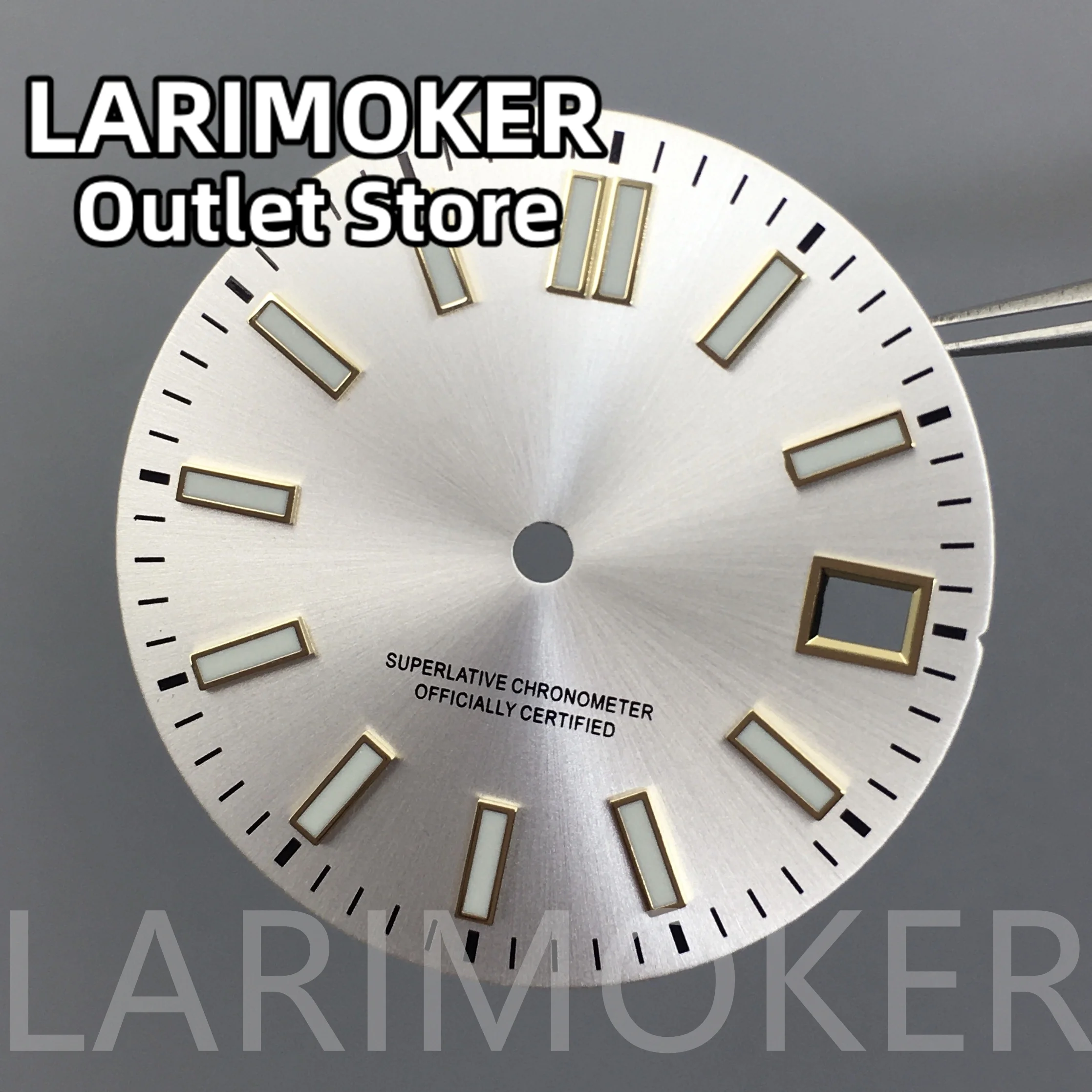 LARIMOKER new 29mm Blue White Green Brown Red Black Pink Gold Dial Green Luminous Suitable For NH35 Movement