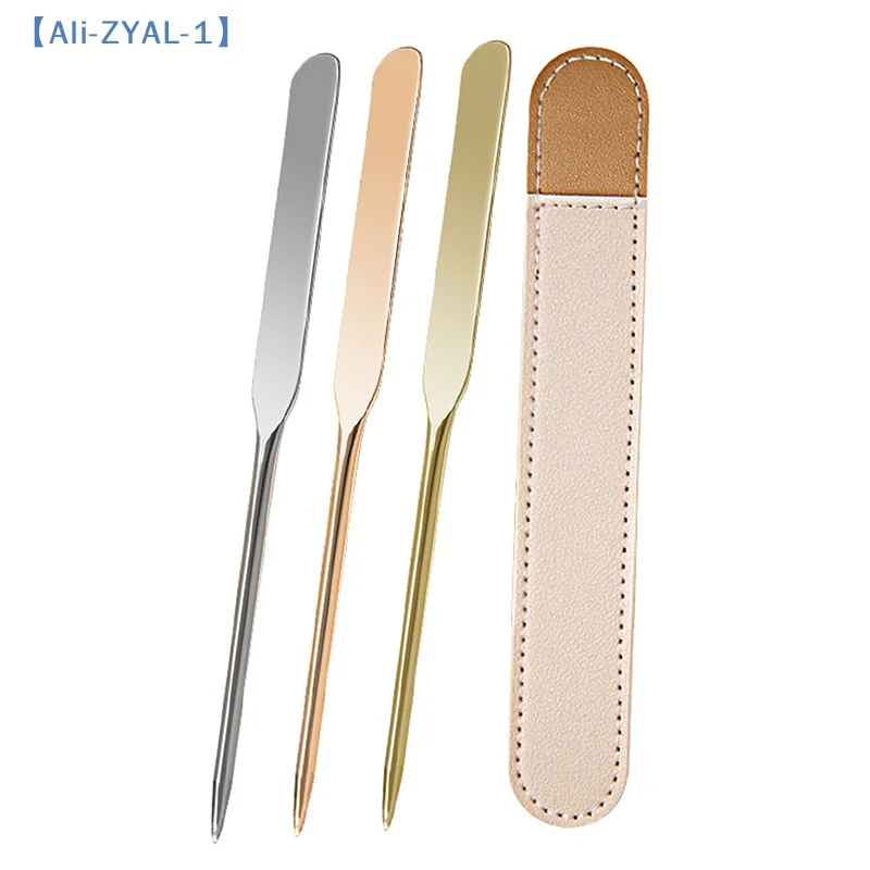 【ZYAL-1】Espátula de aço inoxidável para misturar cores e conjunto de paleta de maquiagem