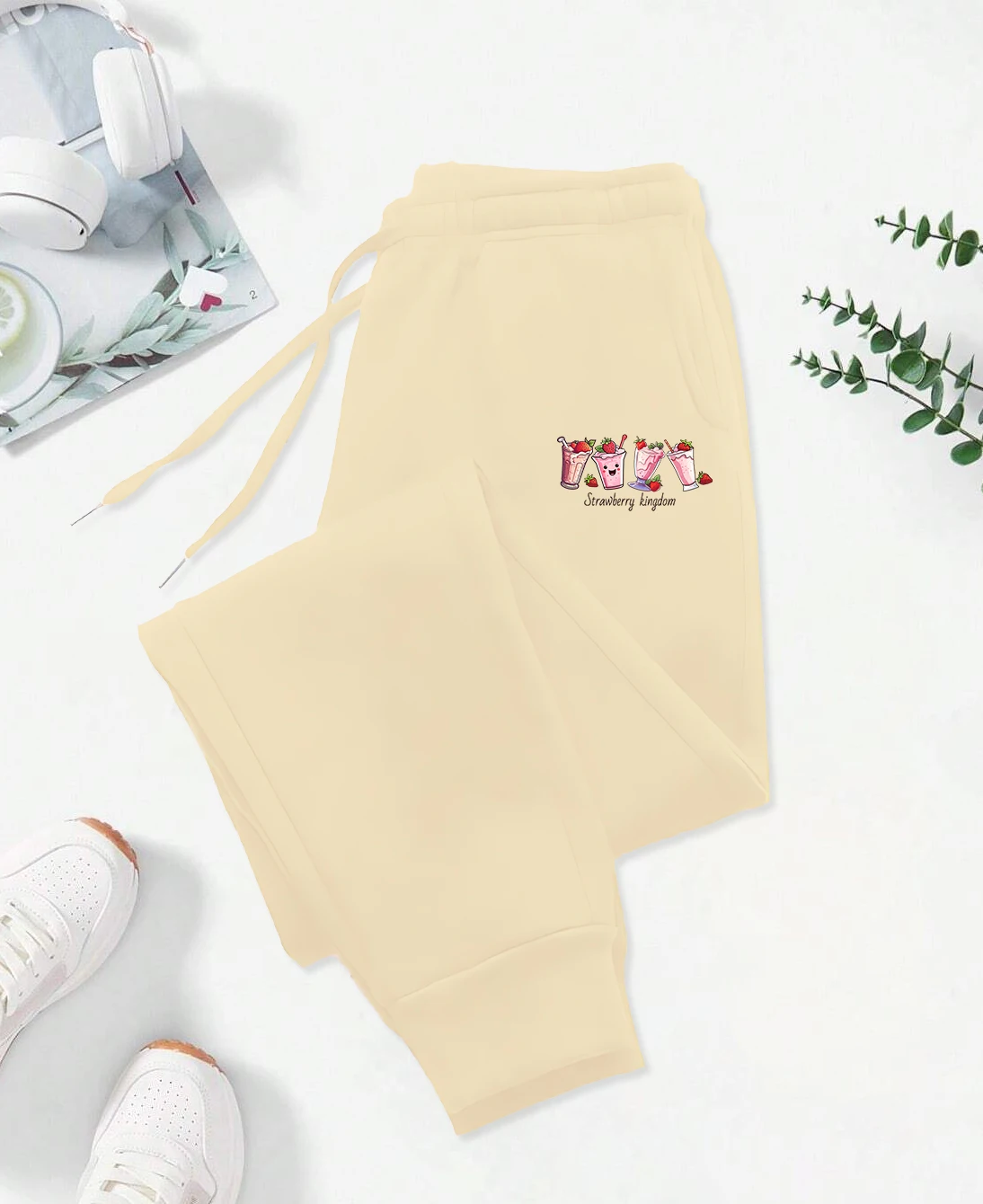 Strawberry Sand Ice Cream  Print Printing Woman Pant Drawstring Pocket Sweatpant Sport Fashion Joggers Trendy Street Y2K Pants