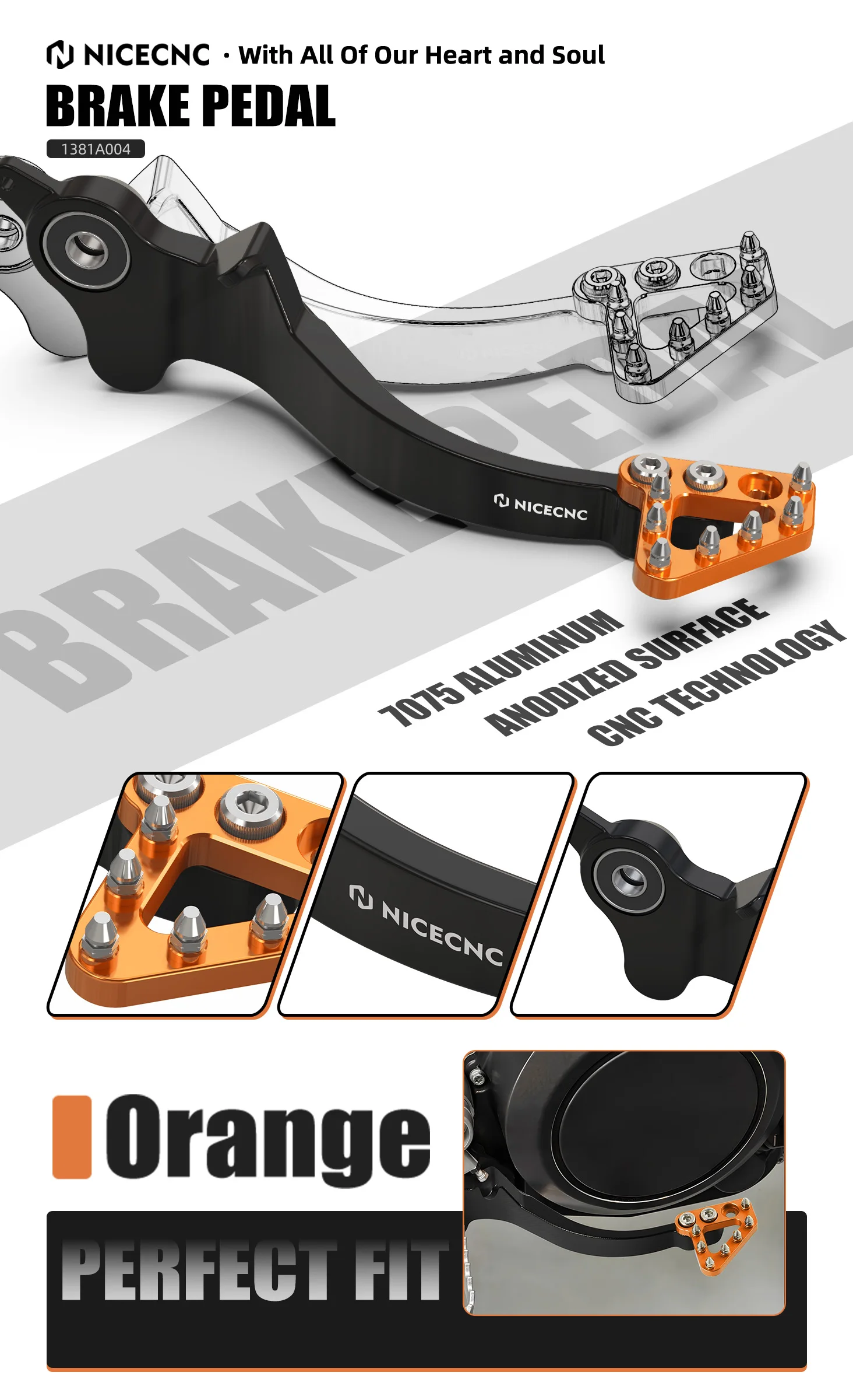 Für 2011-2018 KTM 690 Enduro R SMCR 690 SMC R Motorrad-Fußbremspedalhebel für Husqvarna 701 Supermoto 701 Enduro 2016-2019 – Detail 2