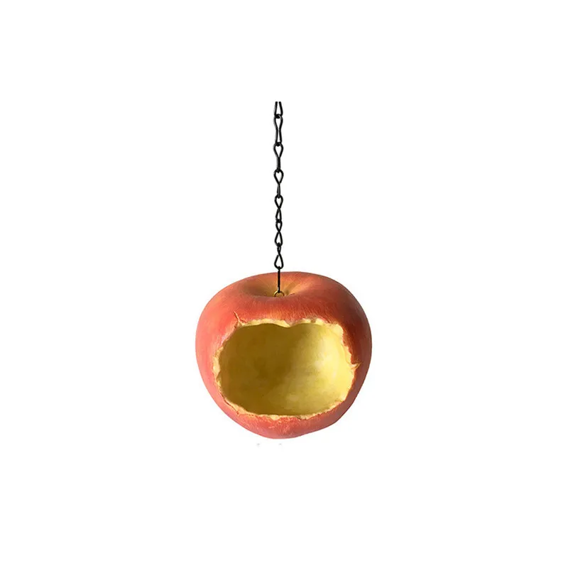 

Apple bird feeder outdoor garden resin ornament tree pendant decoration creative handicraft pear shaped feeder