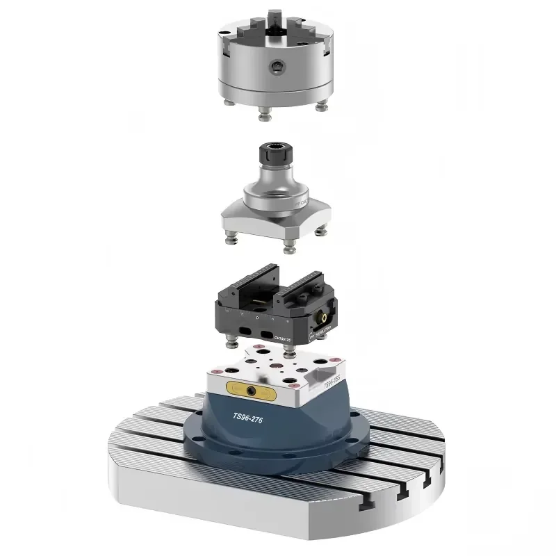 Zero Point Clamping System for 3/4/5 Axis CNC Machines Fast Setup Workholding Solution Self-Centering Vise Zero Point Plate view 5