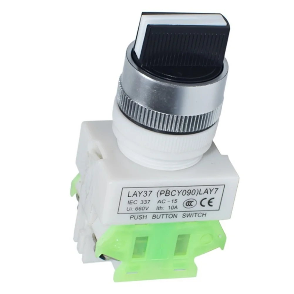 LA37-20X/3 3 Position Rotary Switch 2NO Push Button 660V 10A IP40 Dustproof For Industrial Control Panel Electrical Equipment