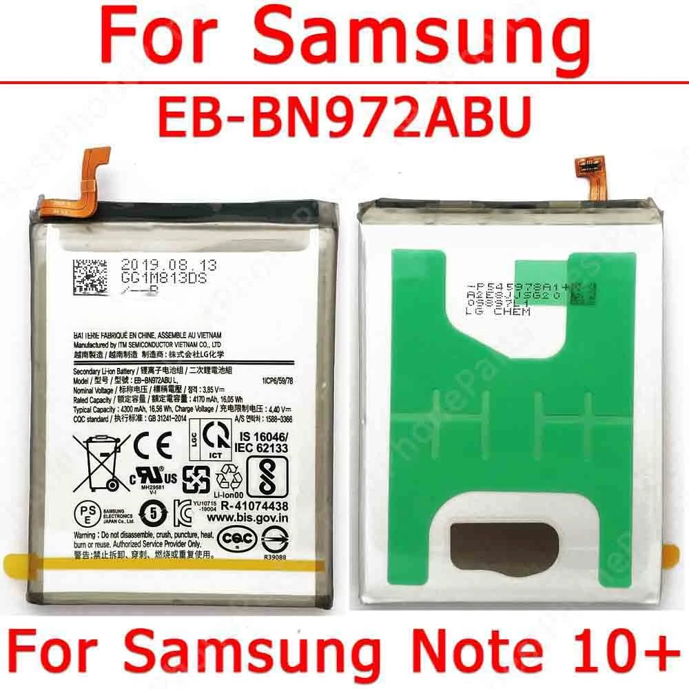 Battery For Samsung Note 8 9 10 Plus 10+ 20 Ultra 5G Cellphone Bateria Replacement Li-ion Spare Parts