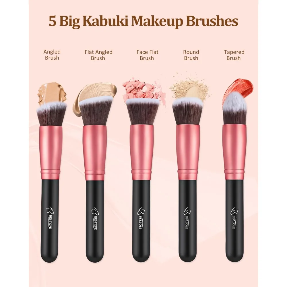 Makeup Brushes 16 Pcs Makeup Brush Set, Blending Brush for Foundation, Premium Synthetic Powder Concealers Makeup Brushes for E