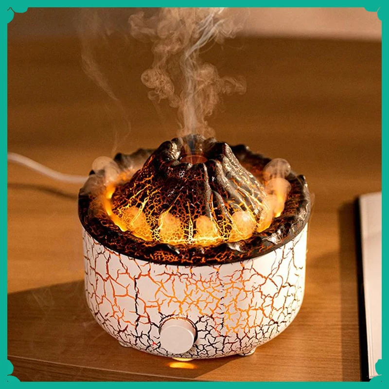 2026 New Upgrade 560ML Ultrasonic Air Humidifier Diffuser With 3D Simulated Flame Aromatherapy Fragrance Remote Control Room