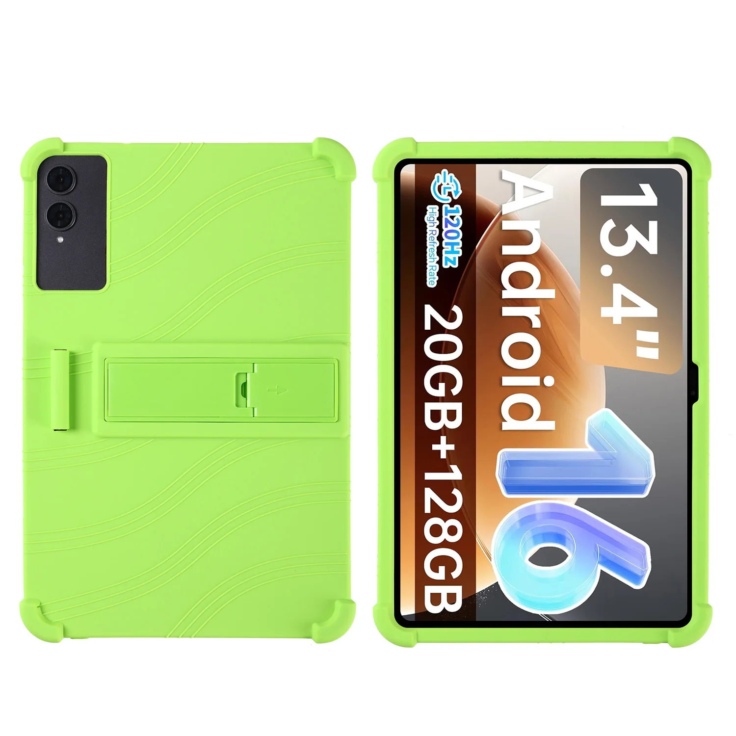 For Odea A13 Tablet Case Android 15 for 13.4 inches Tablet Kids Friendly Soft Silicone Adjustable Stand Cover protective sleeve