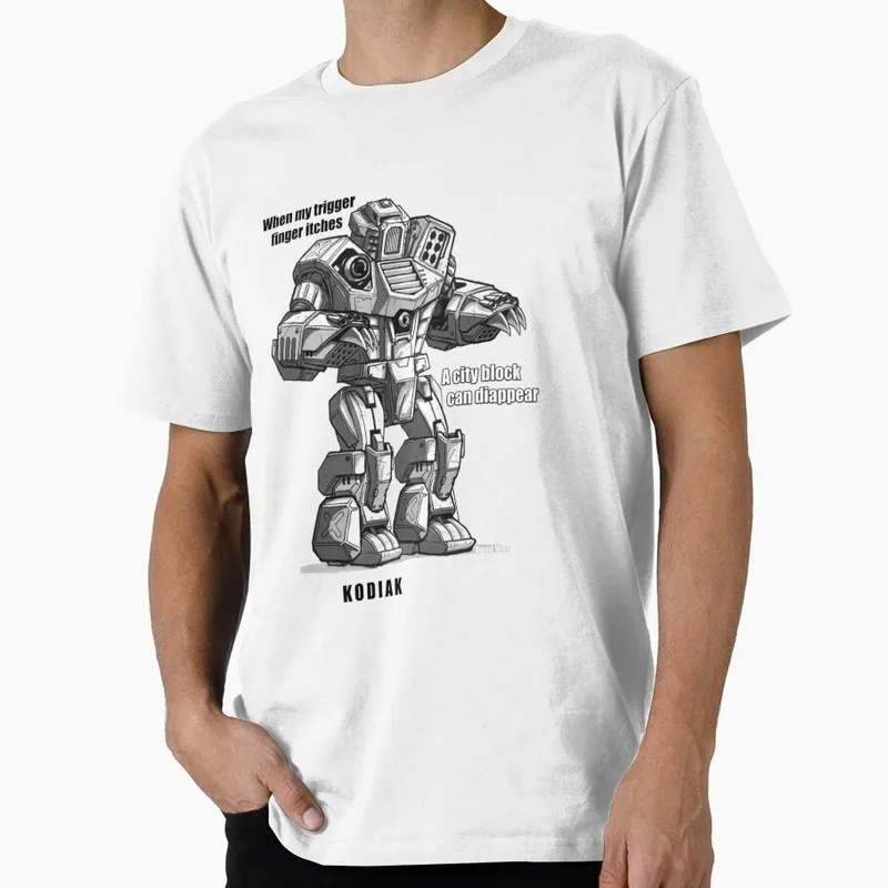 kodiak Battletech Mechwarrior MWO Mech Combat Gift t shirt for RPG Gamer Short sleeve Graphic Clothes All Size Tops