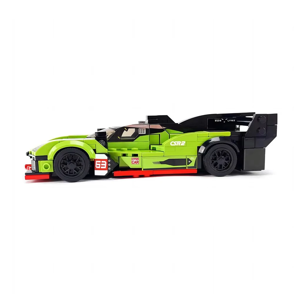 Vitesse MOC ​ ​ Blocs de construction de modèle de course série SC63 WEC et IMSA, voiture de sport modulaire de ville, jouets d'assemblage à monter soi-même, cadeau pour enfants garçons