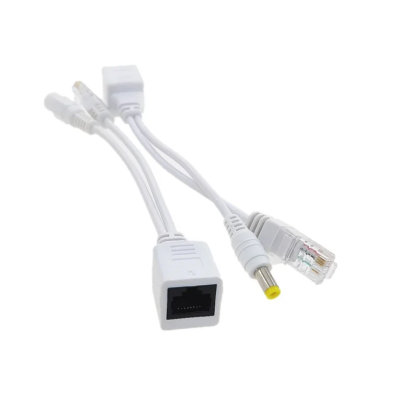 POE Cabo Poder Passivo Sobre Adaptador Ethernet Cabo POE Splitter RJ45 Injector Módulo de Alimentação 12-48v Para IP Camea