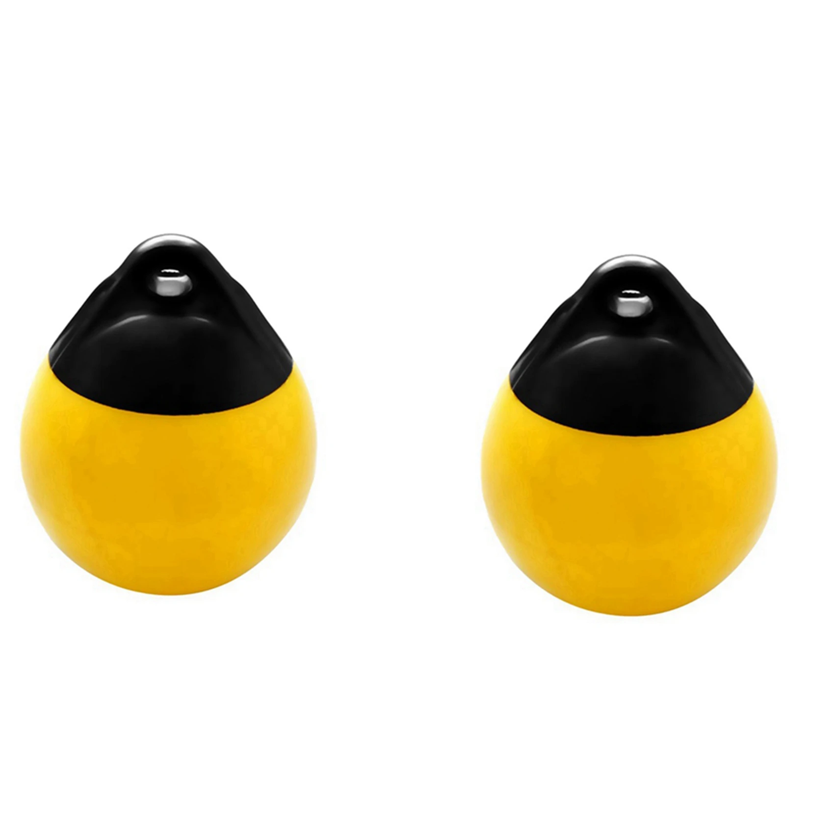 2X Heavy Duty PVC Boat Fender Ball Round Anchor Buoy Dock Bumper Ball Inflatable Protection Marine Mooring Buoy Yellow