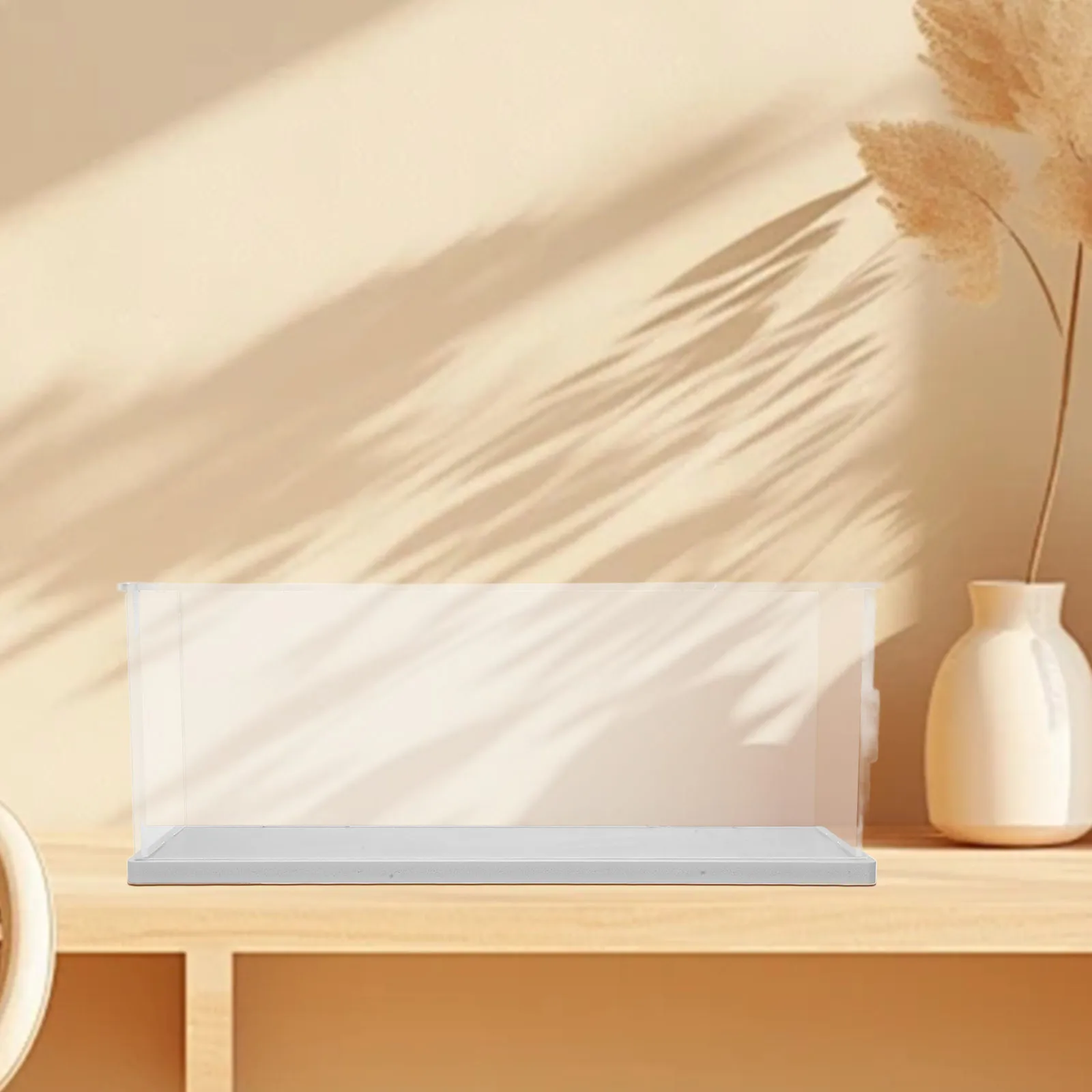 

Display Cabinet Acrylic Figure Clear Trunk Cases Collectibles Storage Waterproof Desk Wall Rack