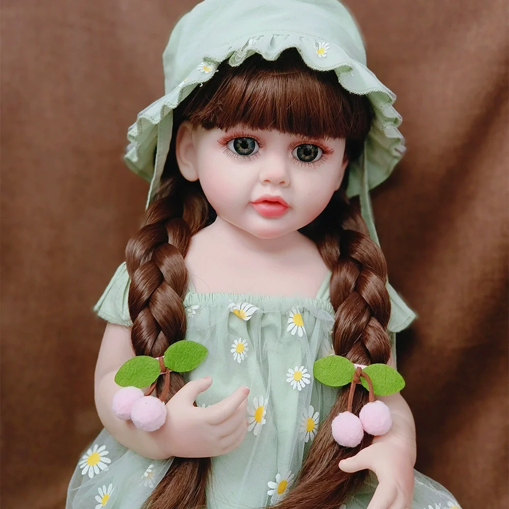 Reborn Baby Doll Full Body Silicone Waterproof Toddler Girl Doll Princess Lifelike Sof Touch Toy Christmas Gift