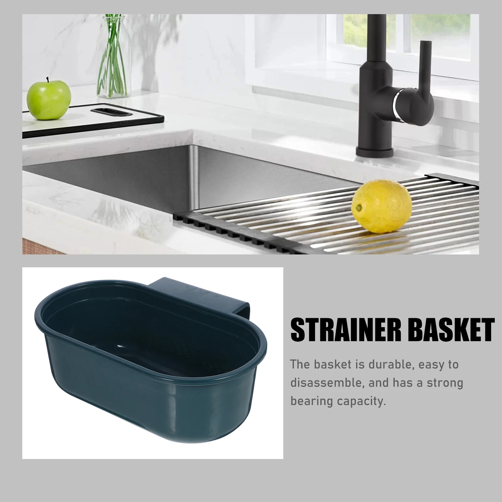 Sink Hanging Basket Strainers for Kitchen Food Drain Mini Drying Vegetable Washing Multifunction Leftover Waste Filter