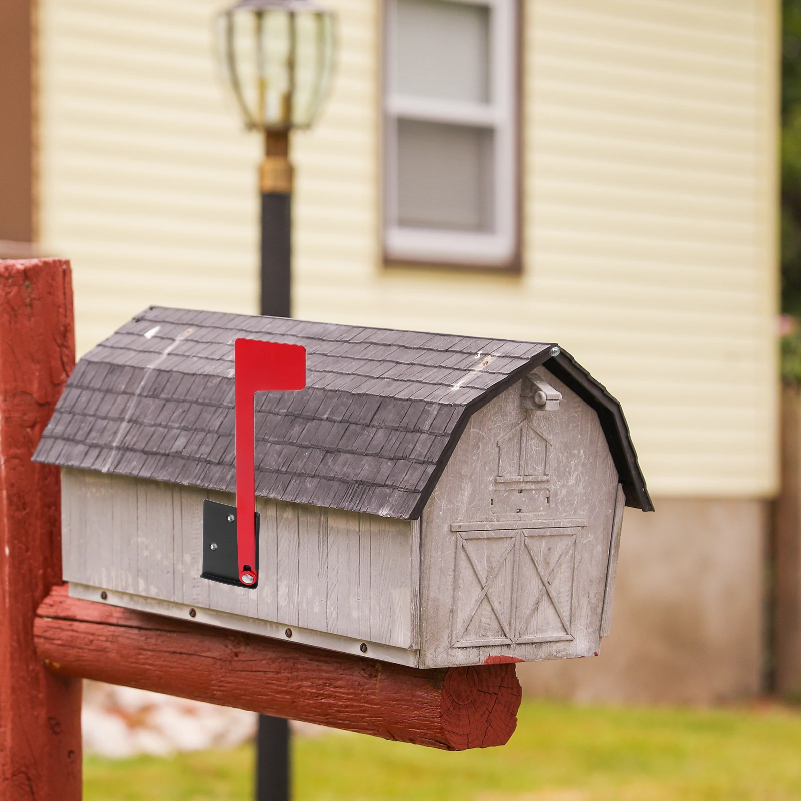 

2Set Mailbox Flag Replacement Kit Universal Metal Adhesive Red Easy Installation Outdoor Decorative Alerts Mailbox Alert