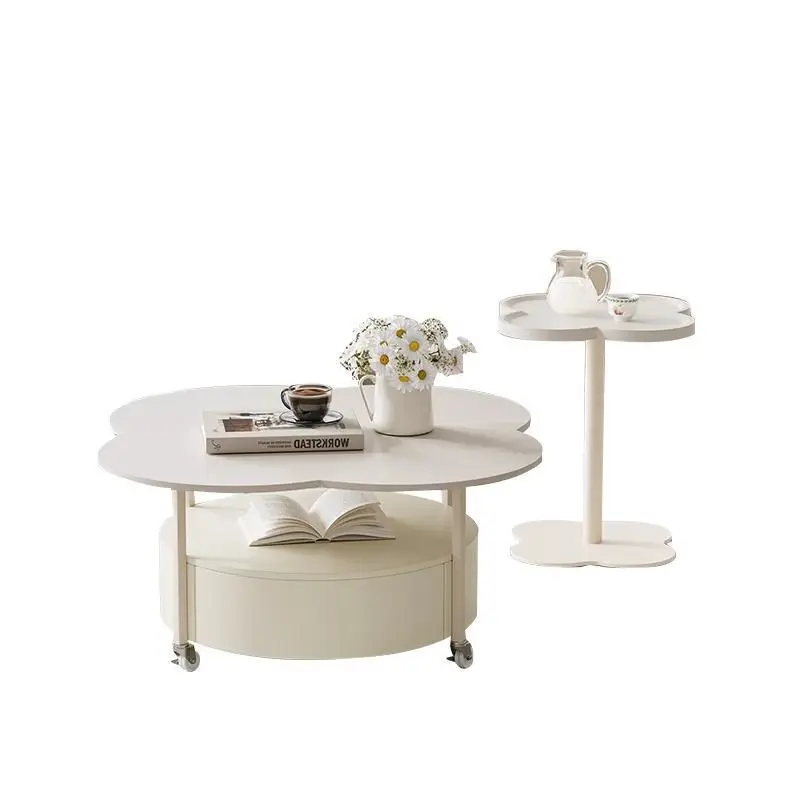 

Movable, living room, coffee table, small apartment, household, cream style, creative, minimalist