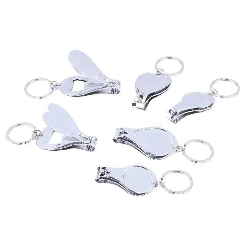 5Pcs Multifunctional Nail Clipper With Bottle Opener And Keychain Portable Stainless Steel Nail Cutters Party Favors Gifts