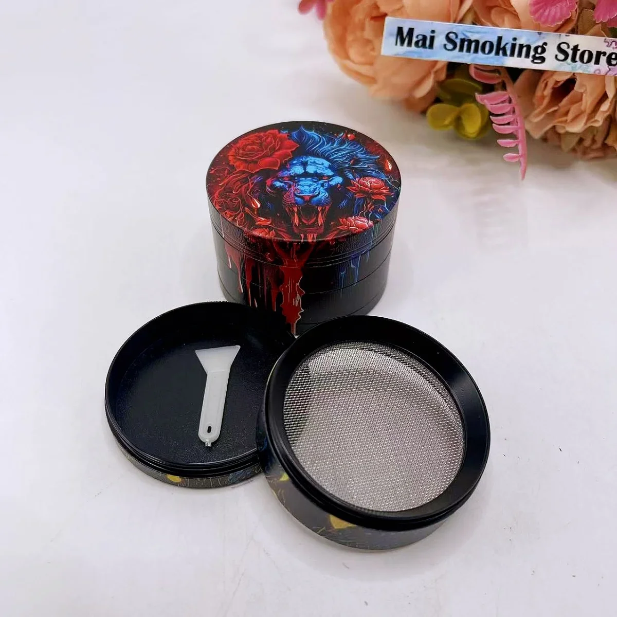 Moedor de Ervas Manual de 2 Polegadas, 4 Camadas, para Especiarias, Pimenta, Sal, Moedor de Tabaco, Ferramenta para Fumar