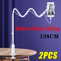 138cm Cell Phone Holder with Handle Desktop Holder Bedside Extension Holder Creative Spiral Holder Straight Stands