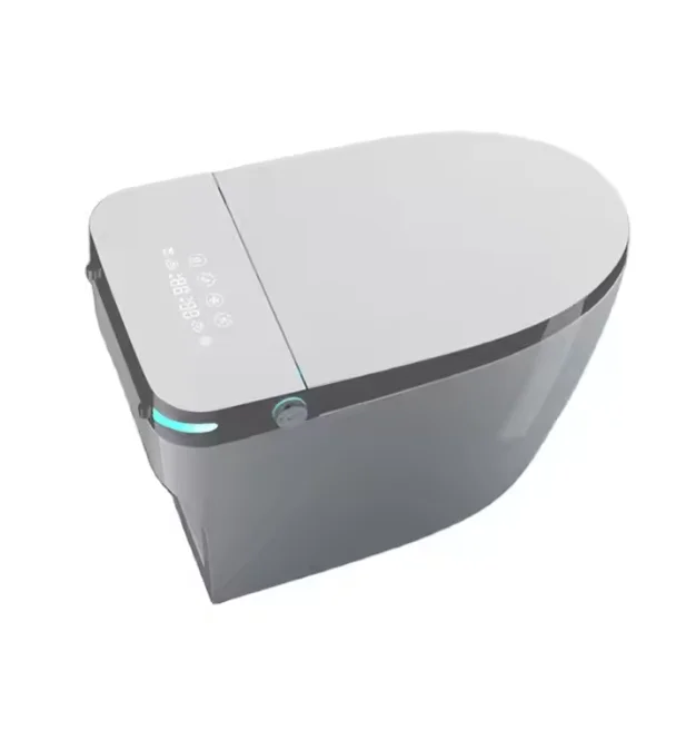 Modern Ceramic Sensor-Activated Smart Toilet with Automatic Cleaning Heated Seat & Air-Drying S-Trap Drainage