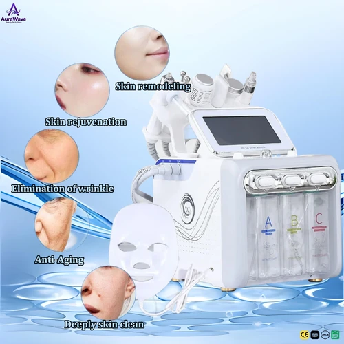 Imagen 2 del producto Dispositivo de hidrodermoabrasión 7 en 1, limpieza profunda de la piel, hidrata, levanta y rejuvenecimiento, tecnología de oxígeno acuático: renovación de la piel similar al filtro