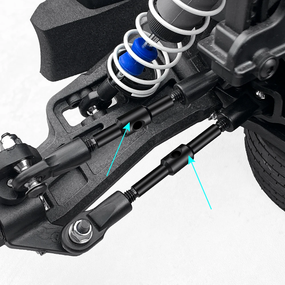 AXSPEED 6 Stück Stahl vorne hinten Achsschenkel M4 Gestänge Aufhängungsglieder für 1/10 T-raxxas Drag Slash C10 Rustler Stampede Slash Teile
