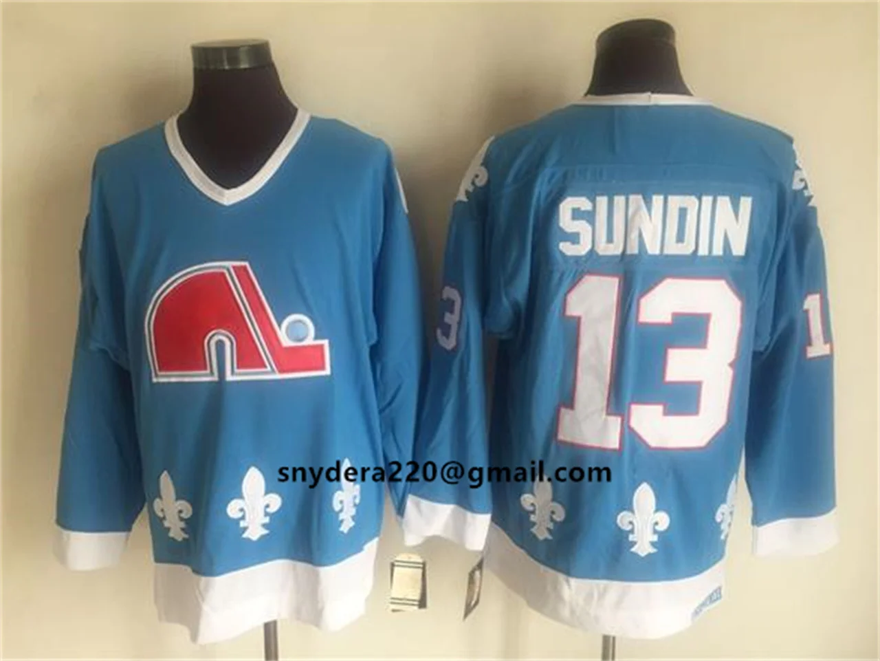 

MATS SUNDIN Джерси Америка Ретро Квебек Хоккейные все сшитые трикотажные изделия