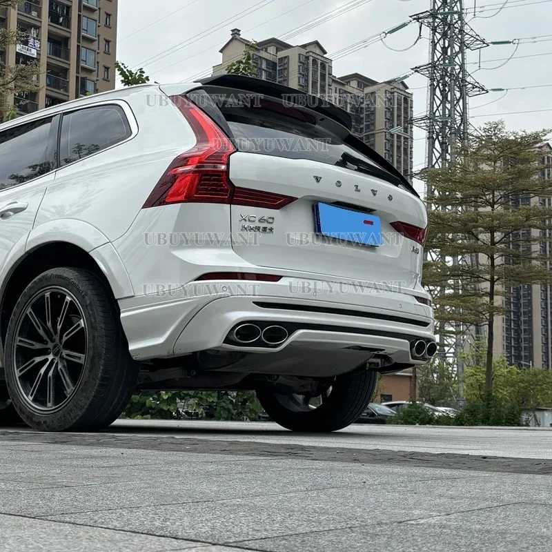 For Volvo NEW XC60 ABS REAR BUMPER TRUNK LIP SPOILER DIFFUSER With Exhaust Tips For XC60 2018-2025 view 4