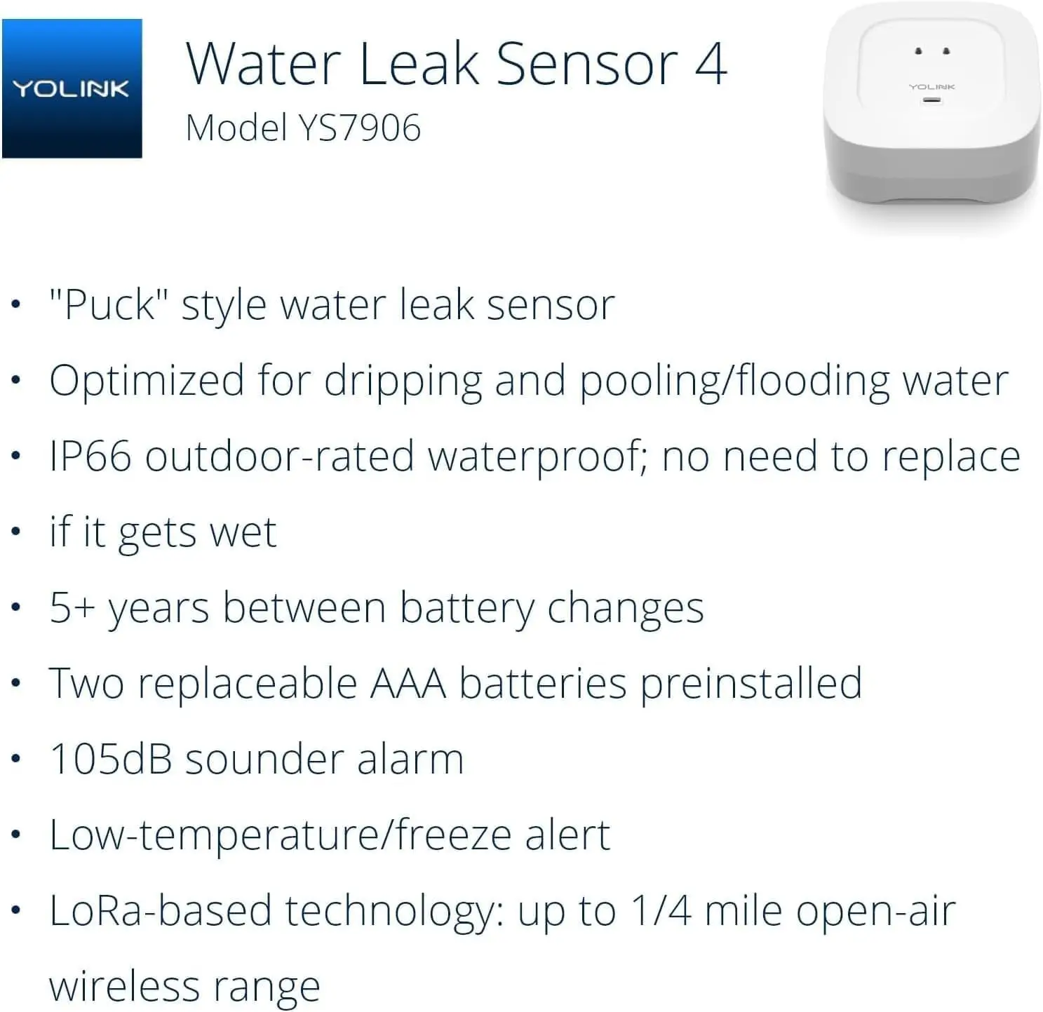 Starter Kit Smart Home: SpeakerHub e sensore perdite d'acqua 4 con allarme audio da 105 dB, confezione da 3, SMS/testo, e-mail e notifiche push