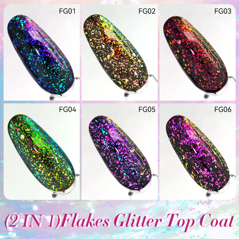 LILYCUTE الذهب احباط تأثير بريق الترتر معطف فوقي مسمار الفن رقائق هلام مسمار البولندية نقع قبالة شبه دائمة الورنيش للأظافر DIY بها بنفسك #5