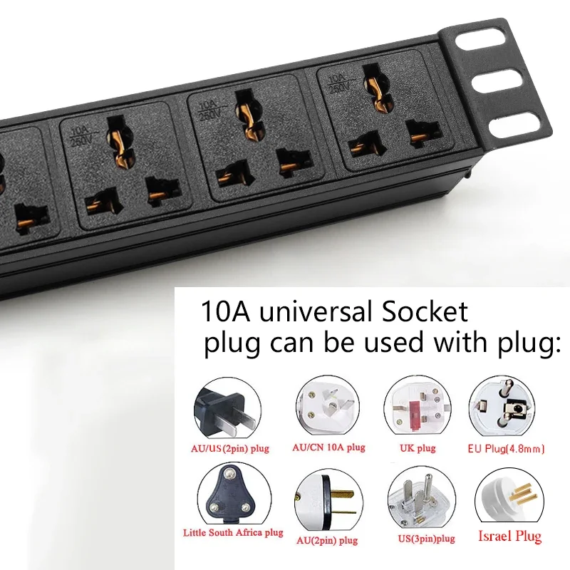 Imagem -05 - Instrumento de Medição de Tensão Digital Smart Power Strip 28 Tomadas Soquete Protector Surge para Rede Cabinet Rack