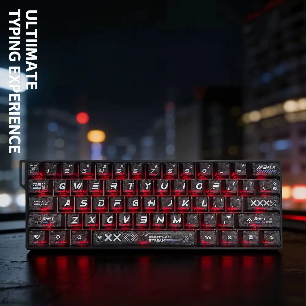 Full Transparent Transparent Keycaps Set Crystal Clear Ice Transparent Mechanical Keyboard Keycaps PBT