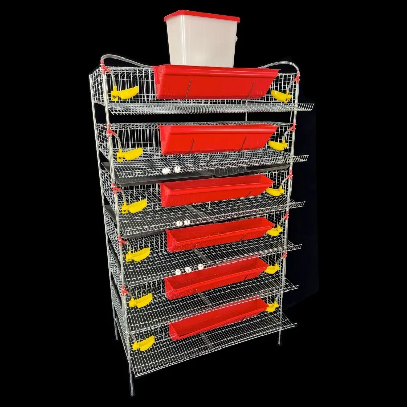 Vertical egg-laying quail cage 6-layer feeding drinking water thickened encrypted quail laying cage