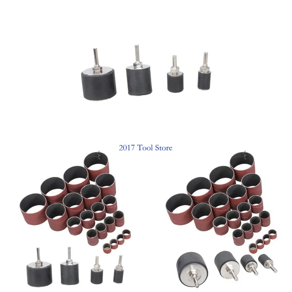 

K92A 16 Pieces Sanding Drum #60 #80 #120 Connecting for Sanding Hole Contouring