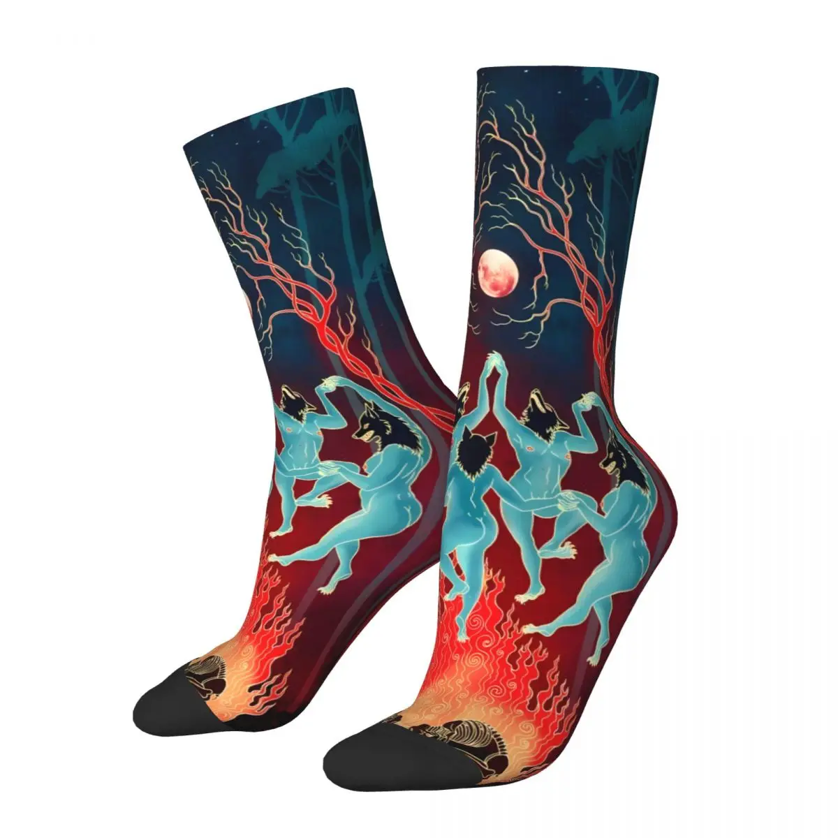 

Wolf Demon Dancing (1) Sock Printed Man Polyester