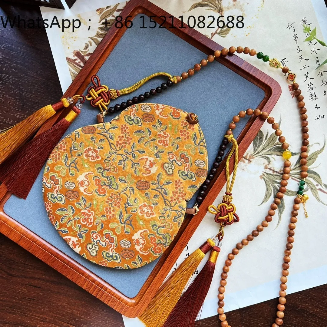 LLY gourd Chinese ancient style fringed messenger chain Hanfu accessories embroidered cloth bag cheongsam mobile phone bag