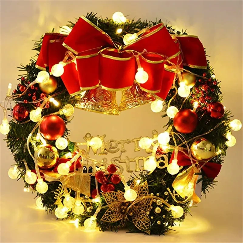 Lampu Hias Bola Garland Peri Tahan Air 10M 80LED dengan Baterai untuk Dekorasi Pohon Natal, Pernikahan, Rumah, dan Dekorasi Dalam Ruangan