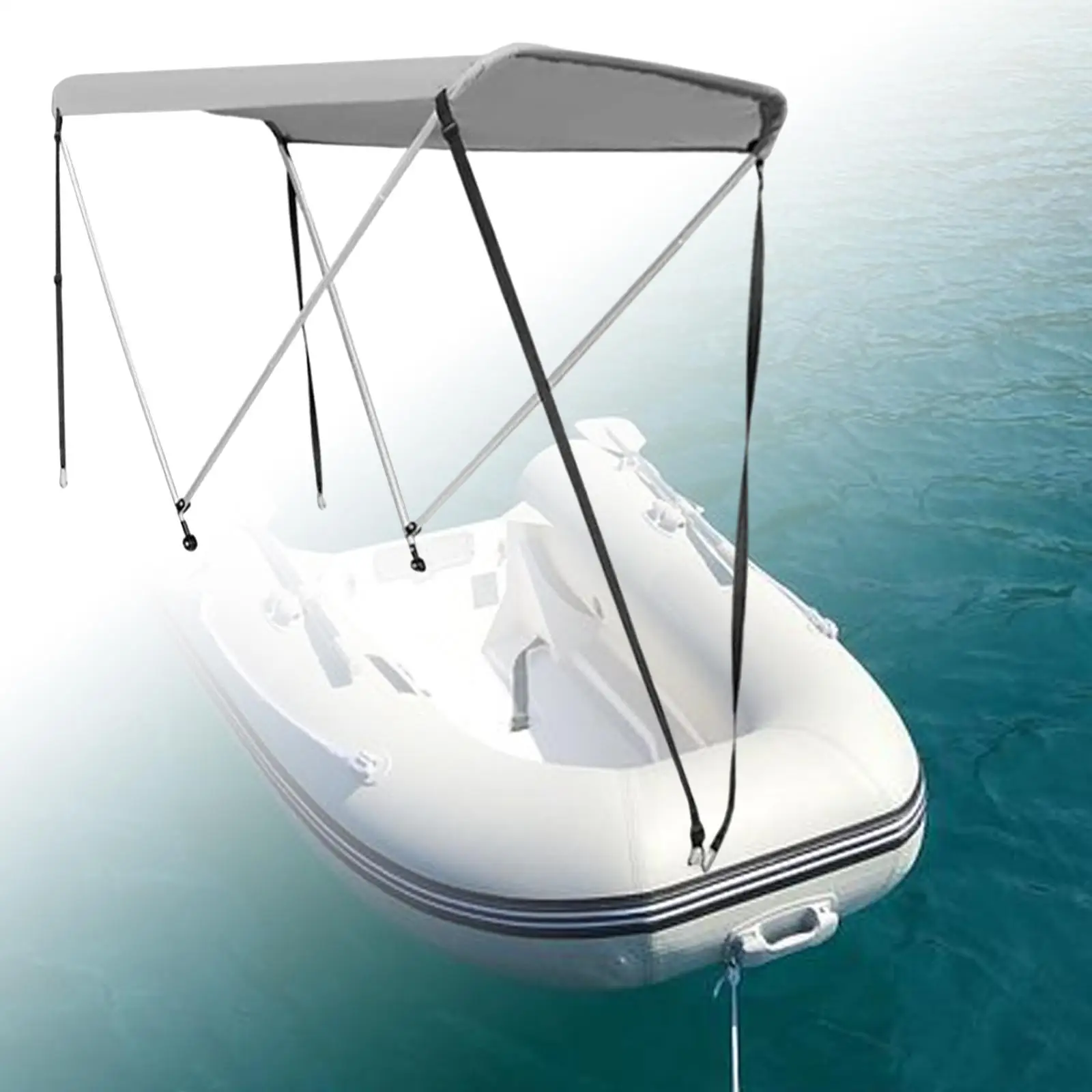 Inflatable Boat Canopy Bimini Top Anti- Dinghy Canoe Sun Shade Sun Shelter