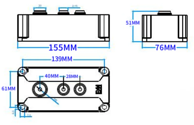 Condensador de módulo de alta frecuencia, 3000V, 2x0,7 UF, 0,75 UF, 3600VDC