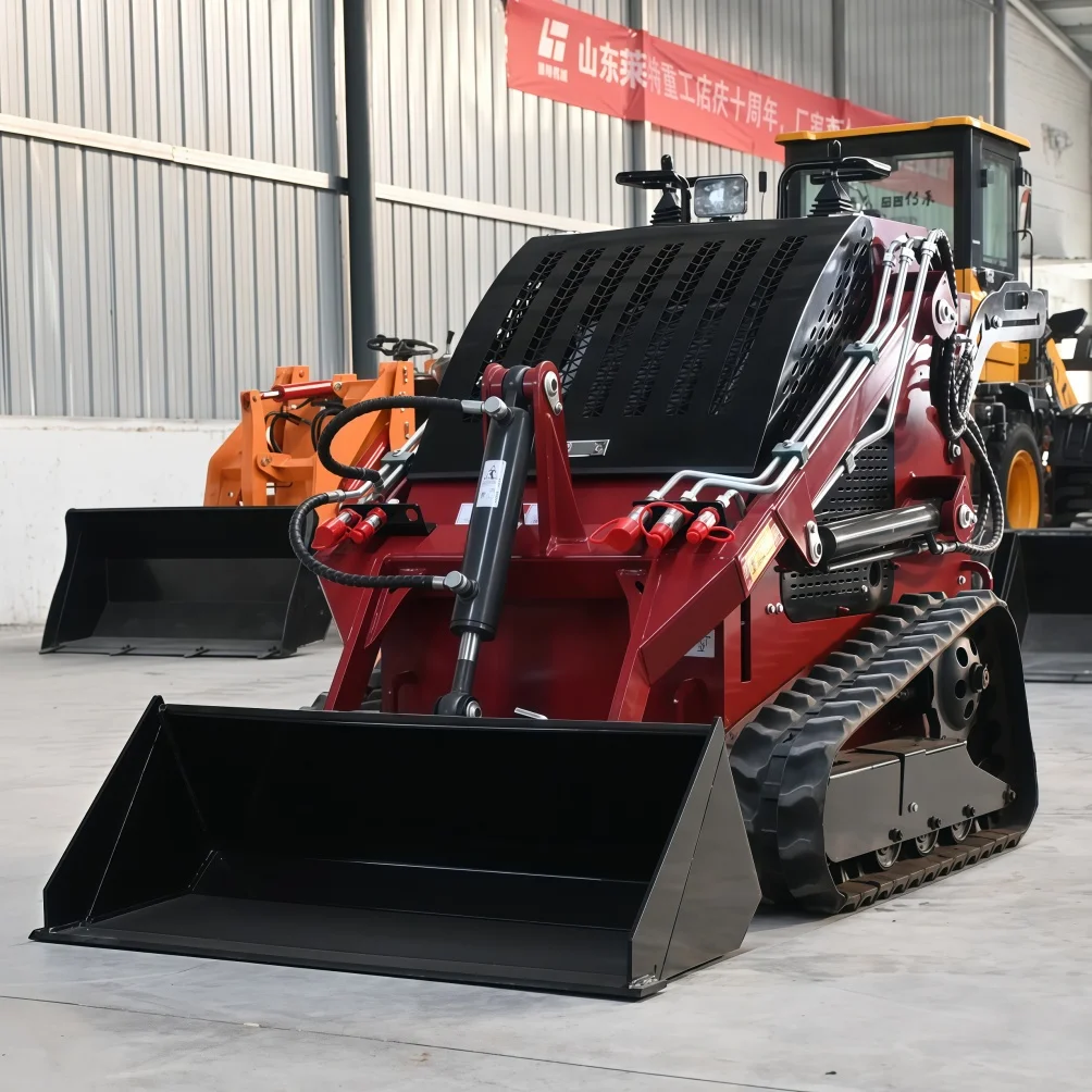 Hydraulic Skid Steer Loader Home Rubber Tracked Small Skid Steer Loader Orchard All Terrain Diesel Mini Skid Steer