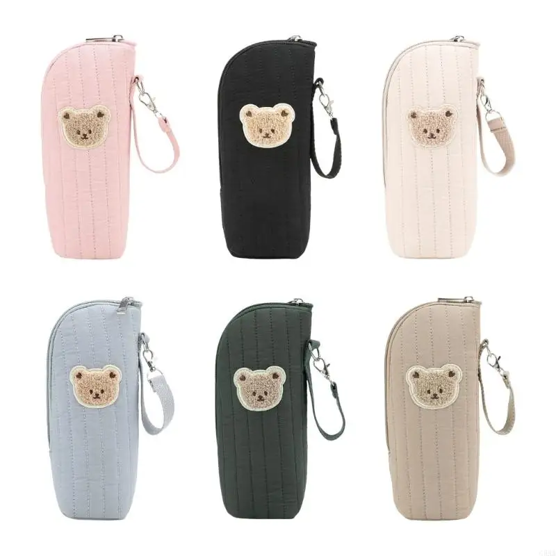 

C5AA Thermal Baby Bottle Storage Bag Cotton Fabric Organiser Large Compartment Design