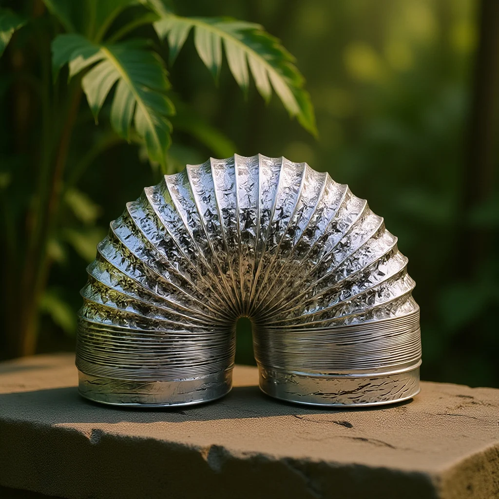 Manguera de conducto de aluminio resistente de 2m para tubo de entrada de ventilación HVAC de escape de secadora 150mm