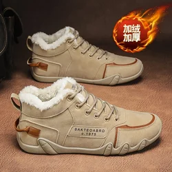 Boots Winter Men Ankle Boots Winter Boots for Men Snow Cotton-padded Shoe Casual Sneaker Sport and Leisure Loafers Male Sneakers