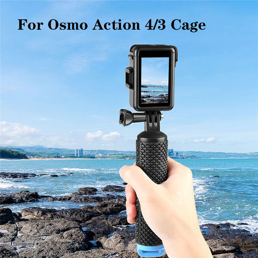 

Plastic Cage Quick Release Vertical Mount with Cold Shoe Full Protective Frame Case For DJI OSMO ACTION 3 / 4