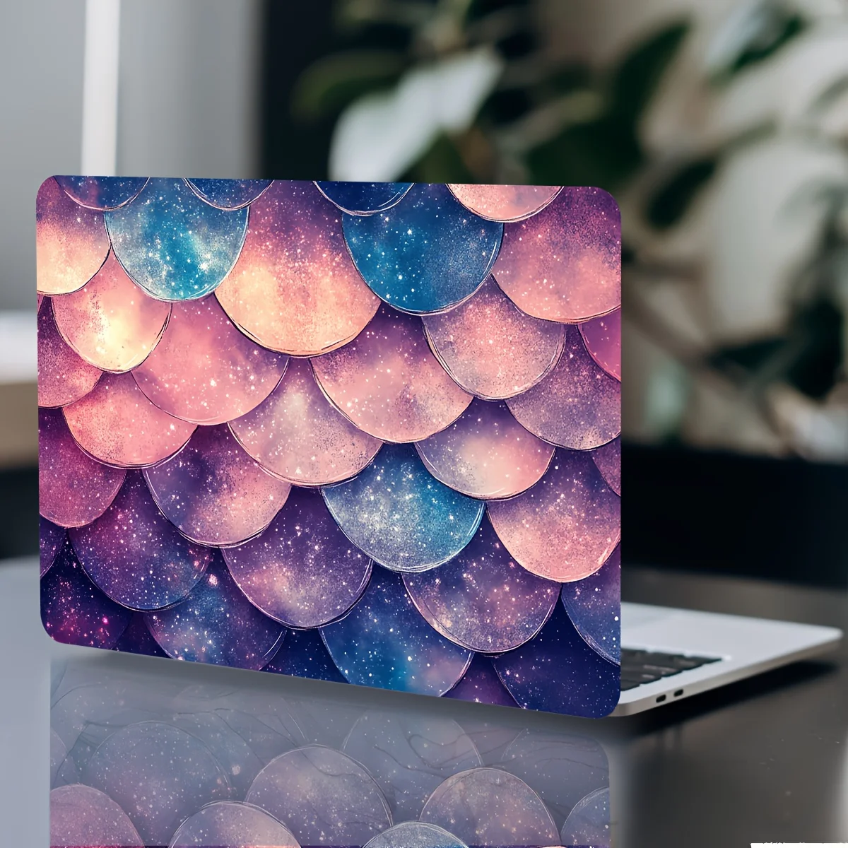 Vinyl Dragon Scale Laptop Light Beige Sticker 2 Pieces Set Scratch Resistant DIY Art Case Universal Laptop Decal Stickers