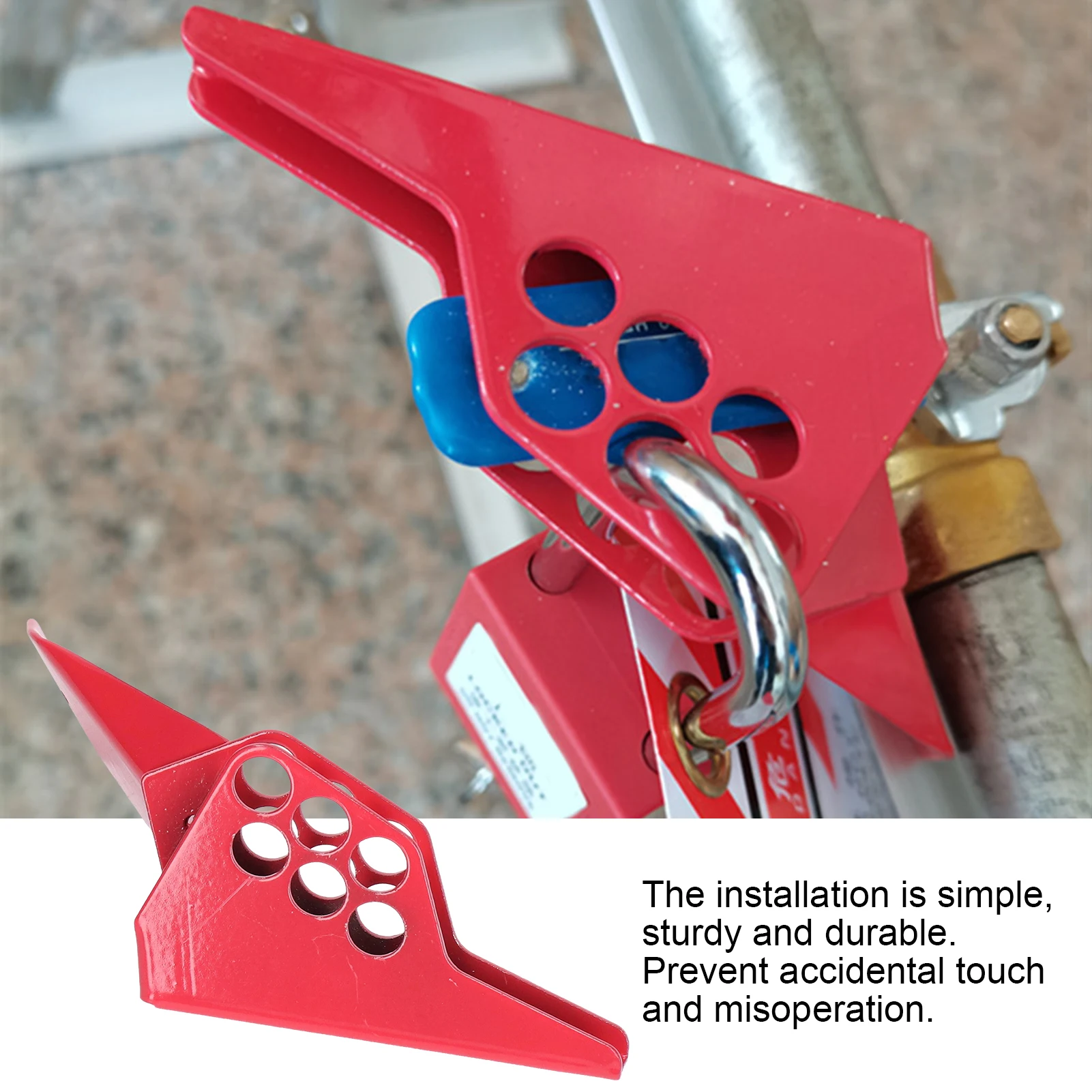 ZK30 Standard Ball Valve Lock Small Industrial Pipeline Handle Ball Valve Lock with 38mm Padlock