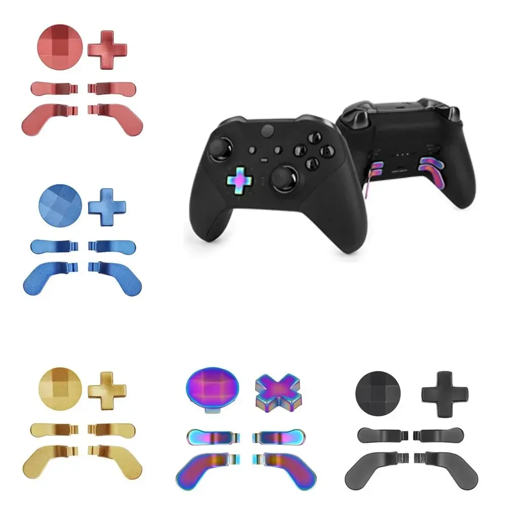 

Gamepad Parts Replacement Thumb Sticks 6 in 1 Metal D-Pad Paddles Button For Xbox One Elite Series 1/2