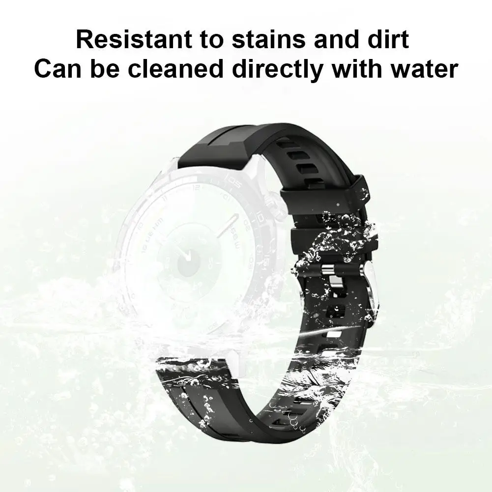لساعة هواوي GT6 حزام سيليكون سوار ساعة اكسسوارات حزام ساعة سيليكون لساعة هواوي GT6 استبدال V2A6