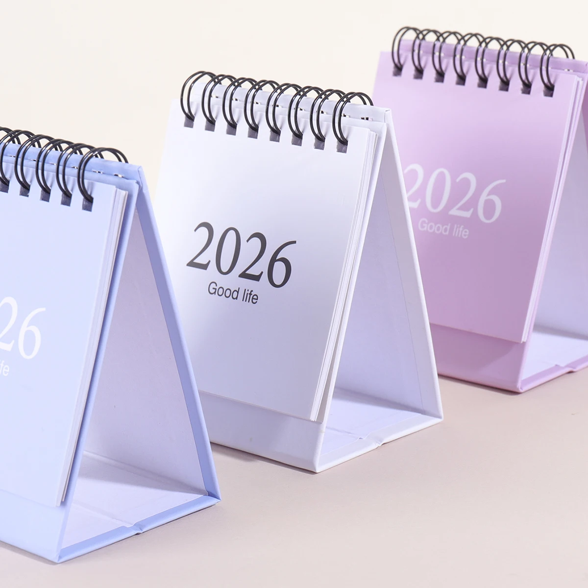 Mini calendrier de bureau pliable créatif 2026, 1 pièce, ornement Portable pour l'école, la salle de classe, le bureau, la maison, décoration essentielle